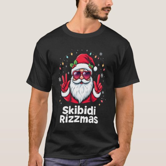 Skibidi Rizzmas Kerstfeest T-shirt (Voorkant)