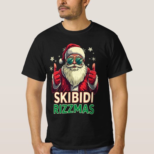 Skibidi Rizzmas Kerstman Charismas T-shirt (Voorkant)