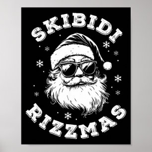 Skibidi Rizzmas Kerstman Grappig Kerstmis Gen Alph Poster