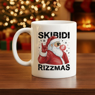 Skibidi Rizzmas Kerstman Grappige Kerstmis Koffiemok