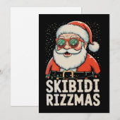 Skibidi Rizzmas Kerstman Rizz Kerstmis Xmas Feestd Feestdagenkaart (Voorkant / Achterkant)