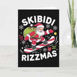 Skibidi Rizzmas Kerstman Schaatsplank Rizz Ho Kaart