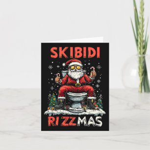 Skibidi Rizzmas Kerstman Toilet Grappige Kerstmis Kaart