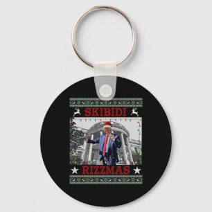 Skibidi Rizzmas Kerstmis Rizz Donald Trum Charism Sleutelhanger