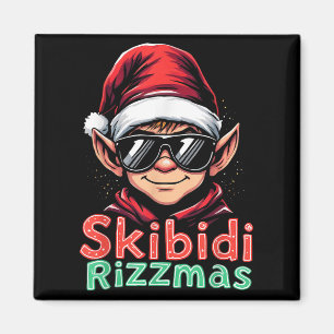 Skibidi Rizzmas Kerstmis Rizz Elf Grappige Kerstmi Magneet
