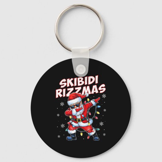 Skibidi Rizzmas Kerstmis Rizz Kerstman Charism Sleutelhanger (Voorkant)