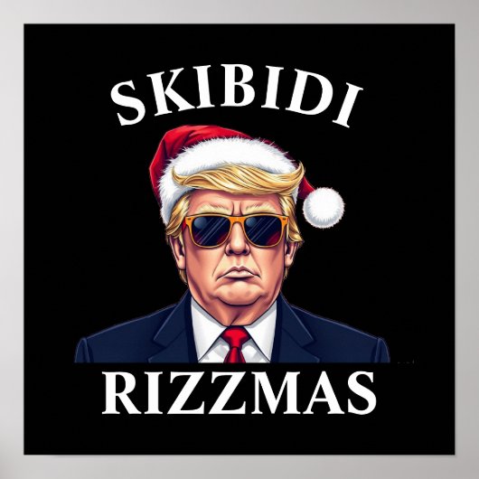 Skibidi Rizzmas maken kerst weer geweldig Kerstmis Poster (Voorkant)