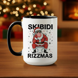 Skibidi Rizzmas Santa Claus Toilet Funny Christmas Mok