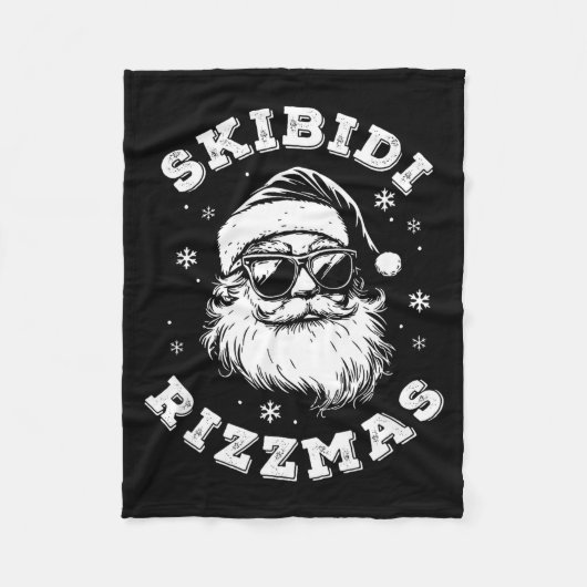 Skibidi Rizzmas Santa Funny Christmas Gen Alpha Sl Fleece Deken (Voorkant)