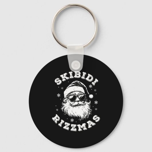 Skibidi Rizzmas Santa Funny Christmas Gen Alpha Sl Sleutelhanger (Voorkant)