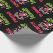 Skibidi Rizzmas Santa on his Skate  Cadeaupapier (Hoek)