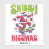 Skibidi Rizzmas Santa on his Skate Sticker (Vel)