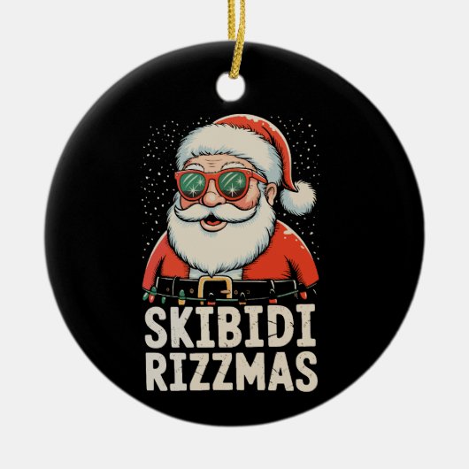 Skibidi Rizzmas Santa Rizz Kerstvakantie Keramisch Ornament (Voorkant)