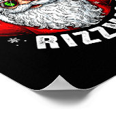 Skibidi Rizzmas Santa Sungles Funny Christmas Men  Poster (Hoek)