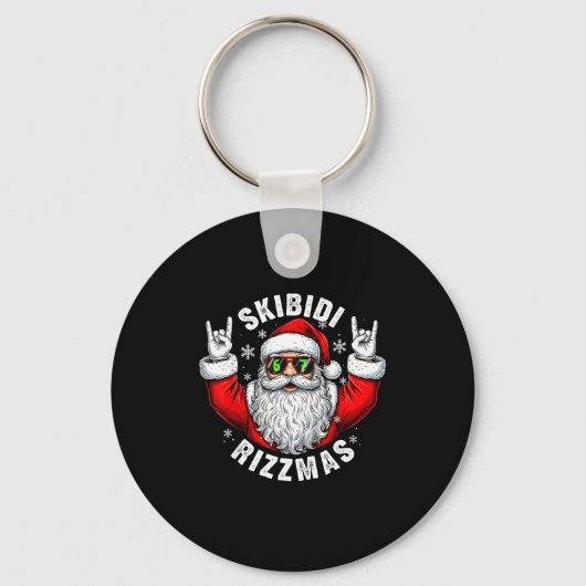Skibidi Rizzmas Santa Sungles Funny Christmas Men  Sleutelhanger (Voorkant)
