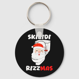 Skibidi Rizzmas Seizoen Vrolijke Kerstman Sleutelhanger