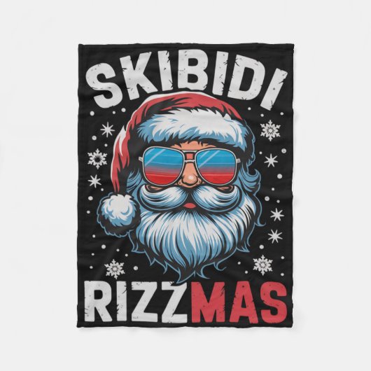 Skibidi Rizzmas Shirt Kinder Mannen Vrouwen Kerst  Fleece Deken (Voorkant)