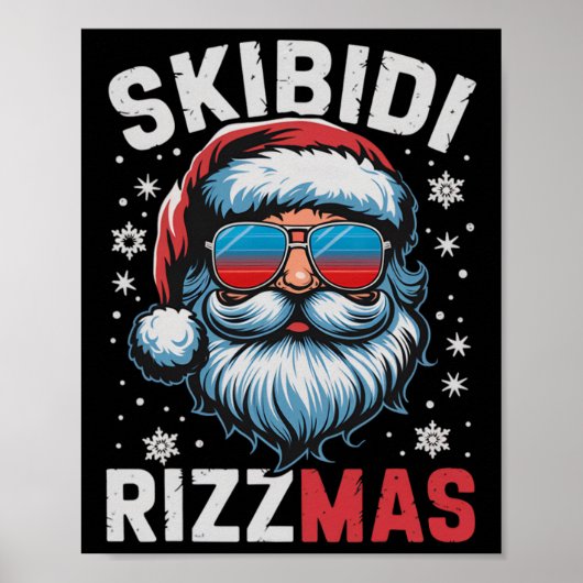 Skibidi Rizzmas Shirt Kinder Mannen Vrouwen Kerst  Poster (Voorkant)