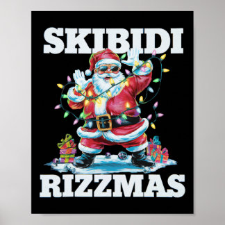 Skibidi Rizzmas Shirt Kinder Mannen Vrouwen Kerst  Poster