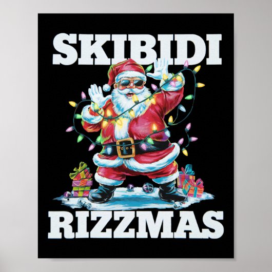 Skibidi Rizzmas Shirt Kinder Mannen Vrouwen Kerst  Poster (Voorkant)