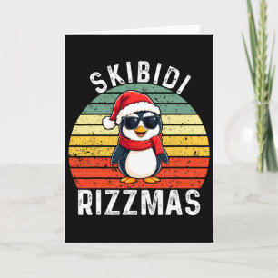 Skibidi Rizzmas Sneeuwman Charisma Kind Koel Kerst Kaart