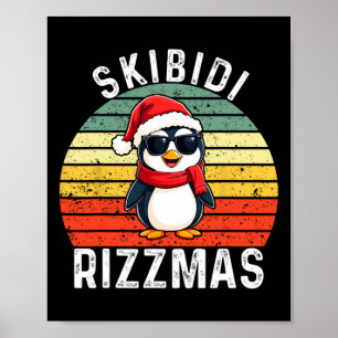 Skibidi Rizzmas Sneeuwman Charisma Kind Koel Kerst Poster