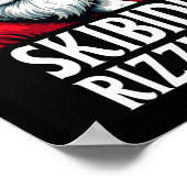 Skibidi Rizzmas Vrolijk Kerstman Grappig Poster (Hoek)