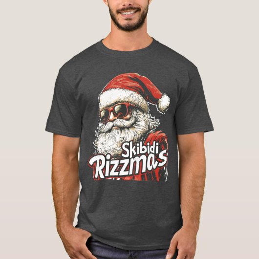 Skibidi Rizzmass Grappige Kerstman Rizz het seizoe T-shirt (Voorkant)