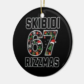 Skibidi Six Seven Rizzmas Funny Christmas 2025 Mem Keramisch Ornament (Links)
