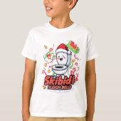 Skibidi Sleigh Bells gen Alpha meme Christmas T-shirt (Voorkant)