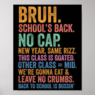 Skibidi Terug naar school is terug geen cap rizz c Poster