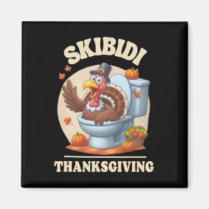 Skibidi Thanksgiving Funny Meme Skibidi Toilet Tur Magneet
