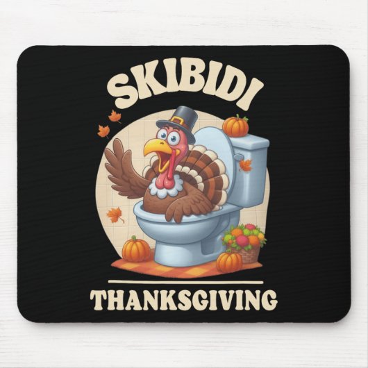 Skibidi Thanksgiving Funny Meme Skibidi Toilet Tur Muismat (Voorkant)