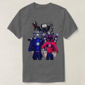 Skibidi Toilet Camera man Speaker man TV man Kawai T-shirt (Design voorkant)