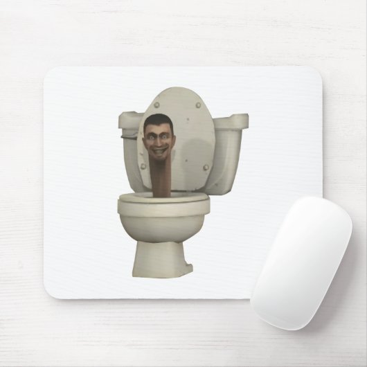 Skibidi toilet grappige mousepad muismat (Met muis)