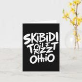 Skibidi Toilet Rizz Ohio Grappige meme Retro Vinta Kaart (Gele Bloem)
