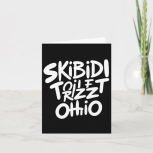 Skibidi Toilet Rizz Ohio Grappige Meme Retro Vinta Kaart