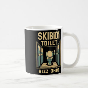 Skibidi Toilet Rizz Ohio Grappige meme Retro Vinta Koffiemok