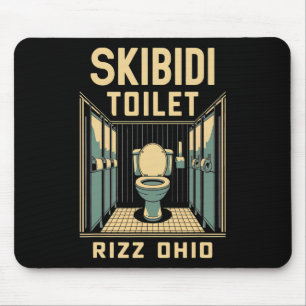 Skibidi Toilet Rizz Ohio Grappige meme Retro Vinta Muismat
