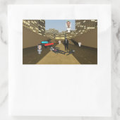 Skibidi Toilet Sticker:) Rechthoekige Sticker (Tas)