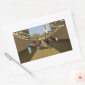 Skibidi Toilet Sticker:) Rechthoekige Sticker (Envelop)