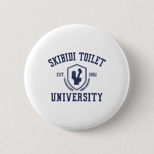 Skibidi Toilet Universiteit Grappig Skibidi Meme Ronde Button 5,7 Cm (Voorkant)