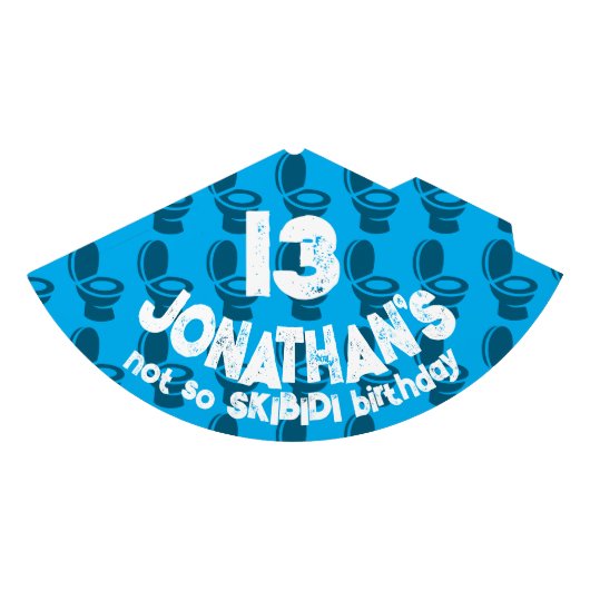 Skibidi Toilet Verjaardag Feesthoedjes (Voorkant)