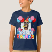 Skibidi Toilet Verjaardag T-shirt [Pas het aan!!] (Voorkant)
