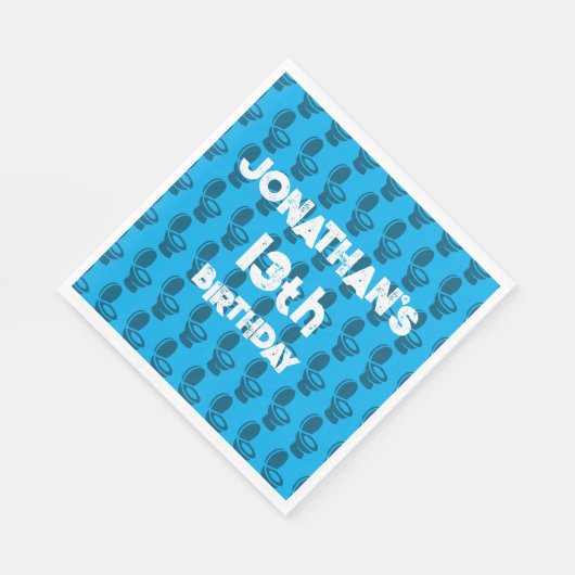 Skibidi Toilet Verjaardag Uitnodiging Servet (Hoek)