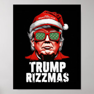 Skibidi Trump Rizzmas Christmas Rizz Santa Claus C Poster