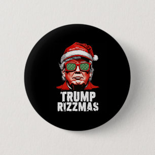 Skibidi Trump Rizzmas Christmas Rizz Santa Claus C Ronde Button 5,7 Cm