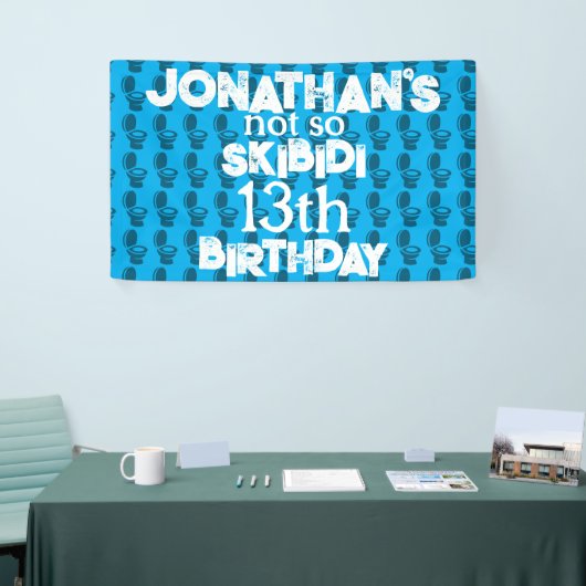 Skibidi Verjaardagsfeestje Spandoek (Beurs)