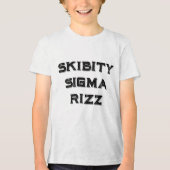 Skibity Sigma Rizz: Meester van charme Tri-Blend Shirt (Voorkant)