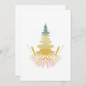 Skiboom Retro Winter Sports Mountains Skier Gi Kaart (Voorkant / Achterkant)